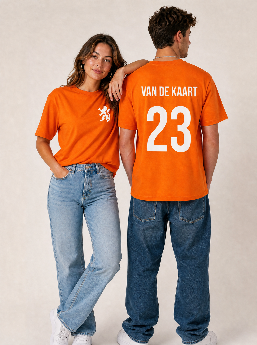 Van de kaart 23 | Unisex Oranje T-Shirt